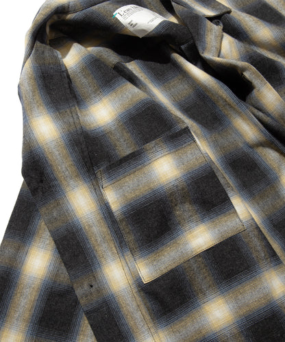 Ombre Check Open Collar L/S Shirt