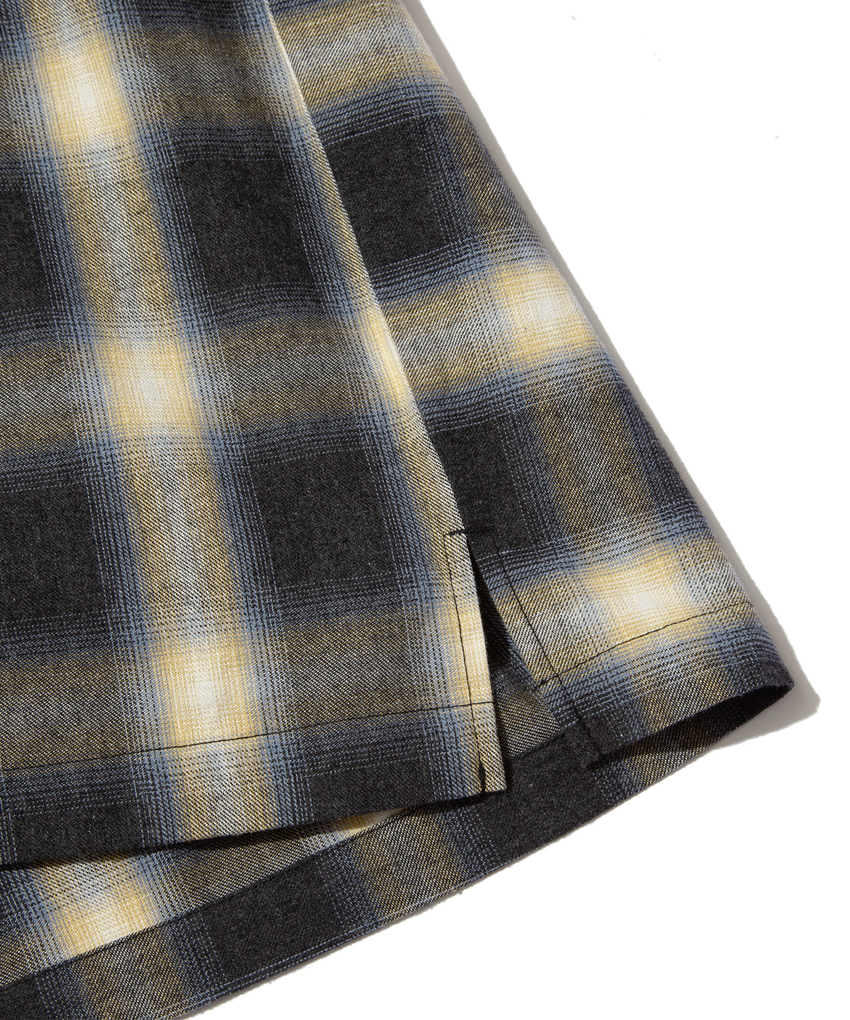 Ombre Check Open Collar L/S Shirt