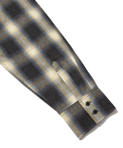 Ombre Check Open Collar L/S Shirt