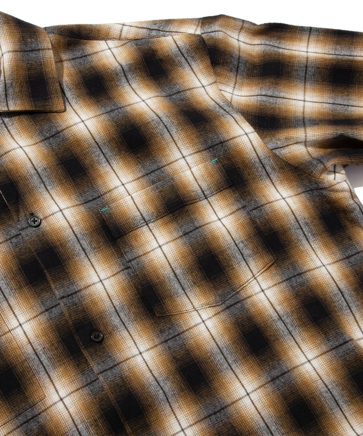 Ombre Check Open Collar L/S Shirt