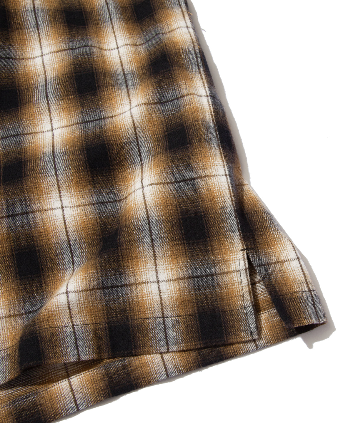 Ombre Check Open Collar L/S Shirt