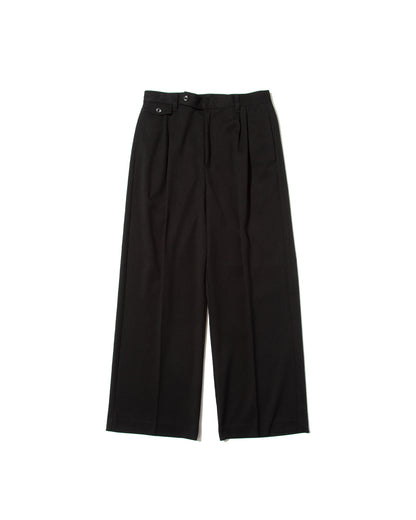 【25AW新作】Wool-Blend Twill Tuck Wide Slacks  -ウール混ツイル タックワイドスラックス-