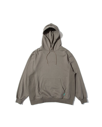 【25AW新作】French Terry Logo Embroidered Pullover Hoodie -CVC裏毛ロゴ刺繍プルオーバーフーディ-