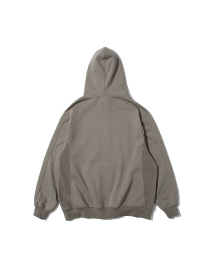 【25AW新作】French Terry Logo Embroidered Pullover Hoodie -CVC裏毛ロゴ刺繍プルオーバーフーディ-