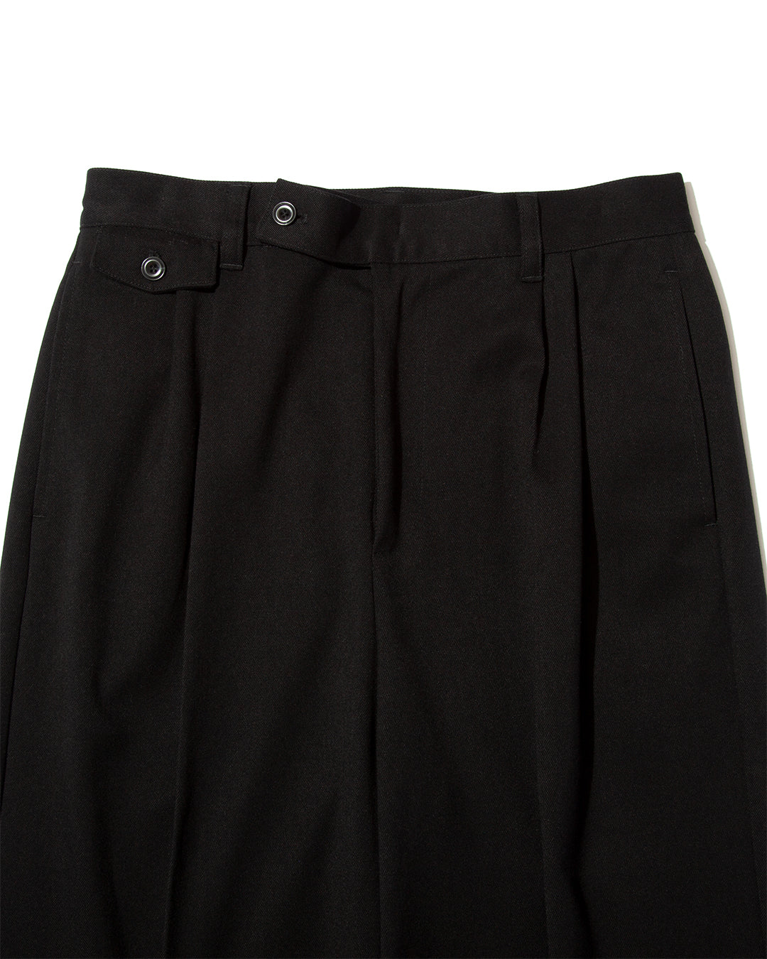 【25AW新作】Wool-Blend Twill Tuck Wide Slacks  -ウール混ツイル タックワイドスラックス-