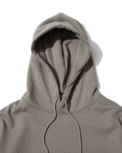 【25AW新作】French Terry Logo Embroidered Pullover Hoodie -CVC裏毛ロゴ刺繍プルオーバーフーディ-