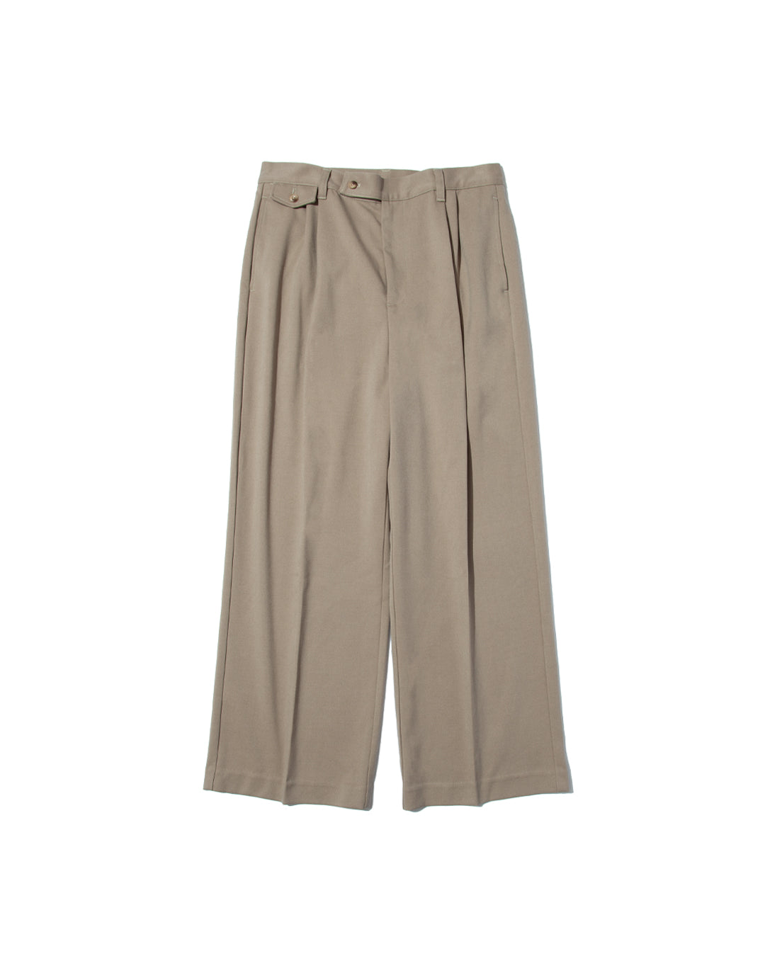 25AW新作】Wool-Blend Twill Tuck Wide Slacks -ウール混ツイル タック