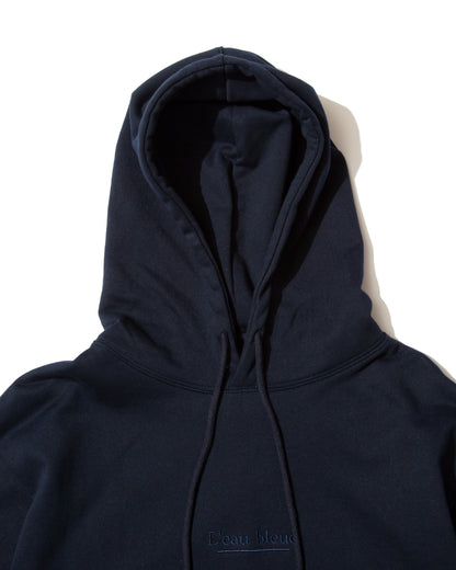 【25AW新作】French Terry Logo Embroidered Pullover Hoodie -CVC裏毛ロゴ刺繍プルオーバーフーディ-