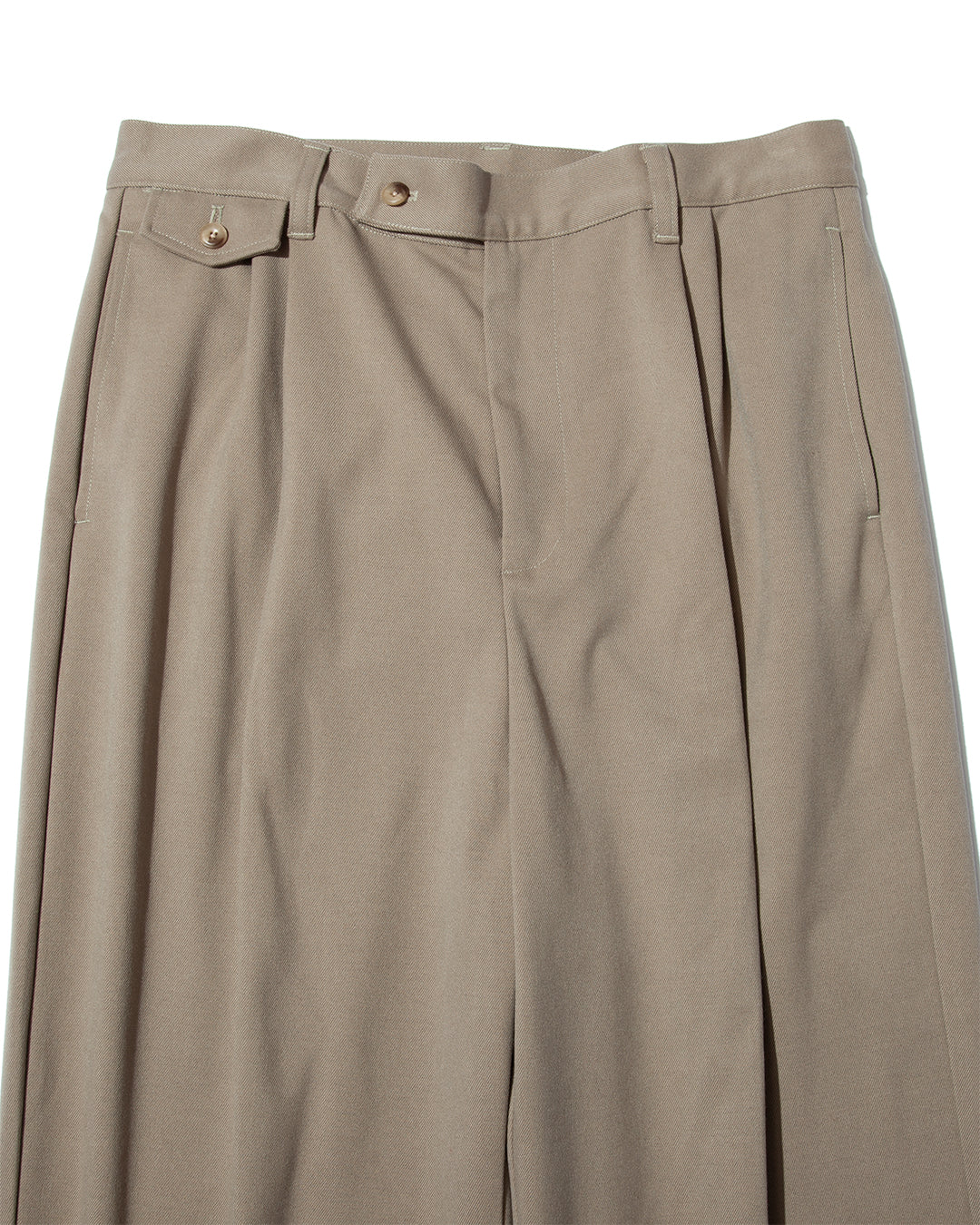 【25AW新作】Wool-Blend Twill Tuck Wide Slacks  -ウール混ツイル タックワイドスラックス-