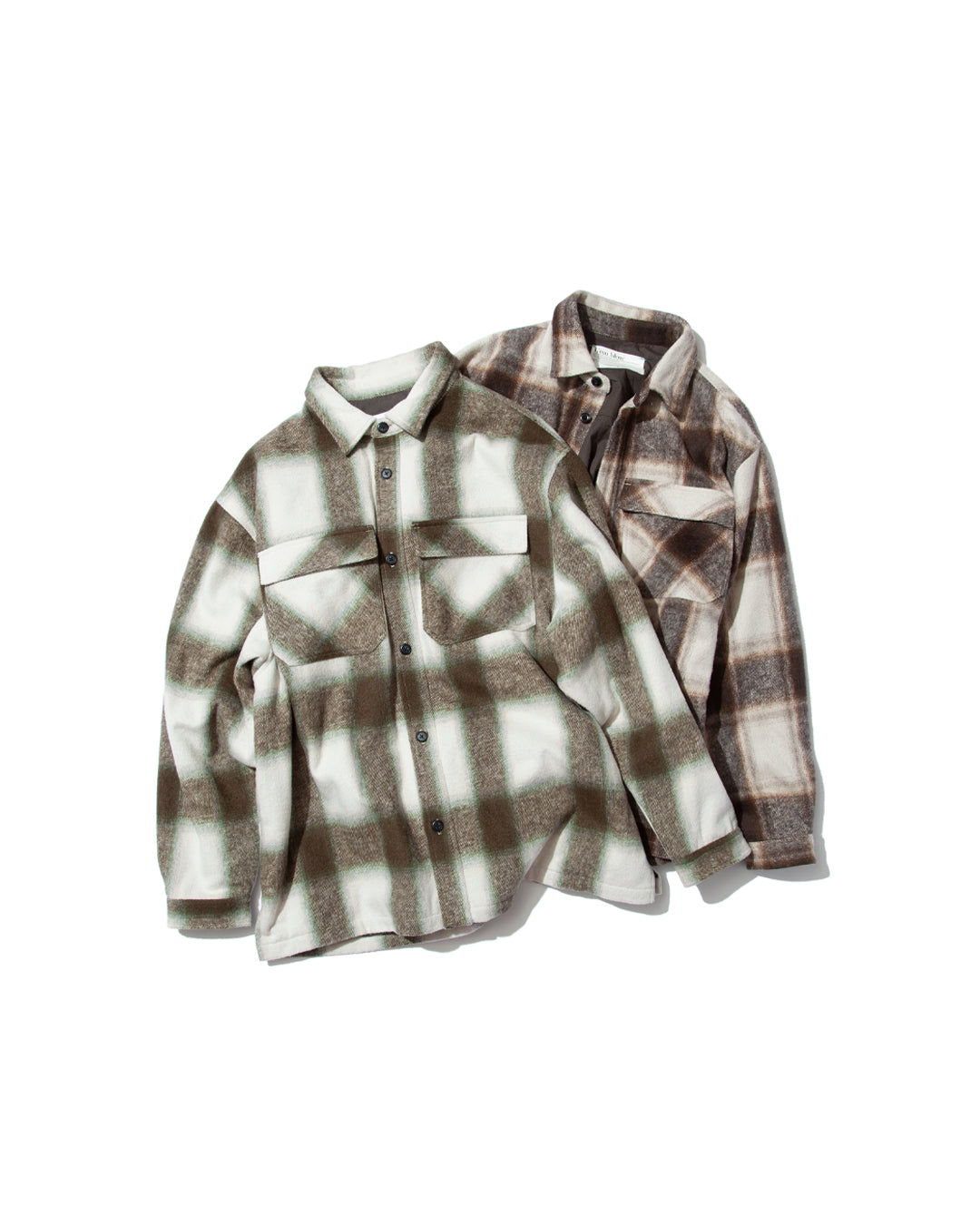 Ombre Check L/S Shirt Jacket – L'eau bleue ONLINE STORE