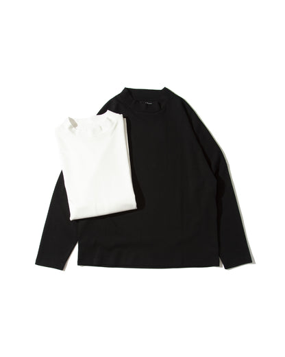 【25AW新作】Silky Touch Smooth Mock Neck L/S Tee -シルキースムースモックネック長袖Tee-