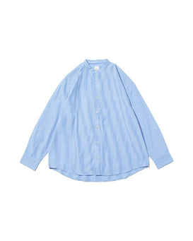 【定番商品】Striped Band Collar Shirt -ストライプバンドカラーシャツ-
