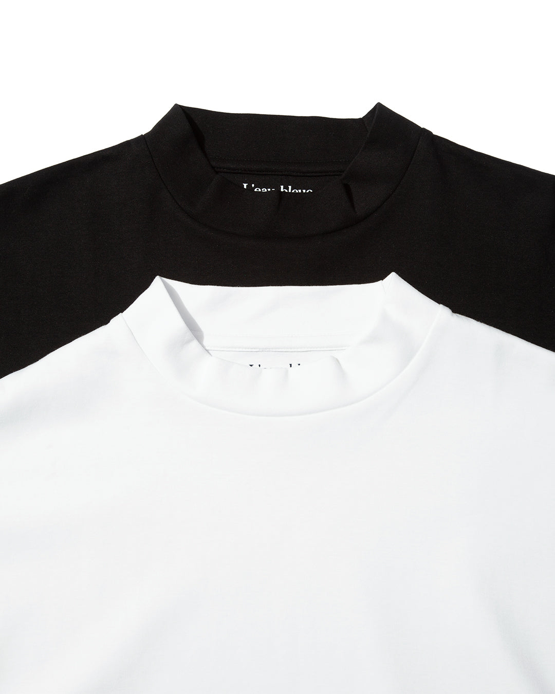 Silky Touch Smooth Mock Neck L/S Tee – L'eau bleue ONLINE STORE