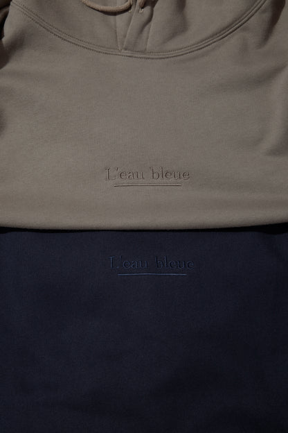 【25AW新作】French Terry Logo Embroidered Pullover Hoodie -CVC裏毛ロゴ刺繍プルオーバーフーディ-